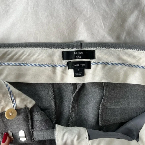 J. Crew gray Cameron slim leg pant size 2 - Picture 2 of 3
